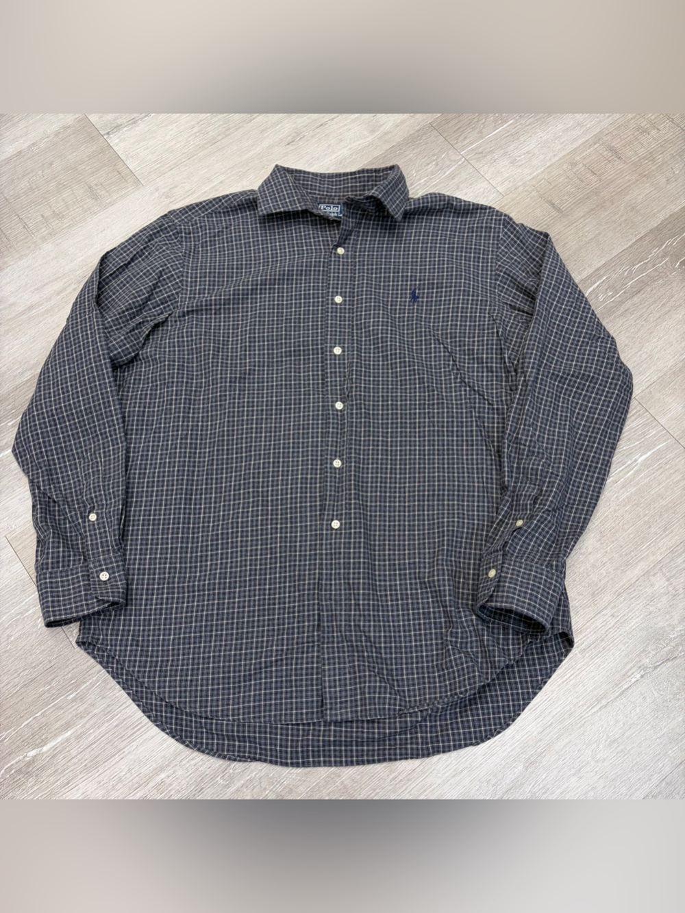 Ralph Lauren Men's Navy Plaid Button-Down Shirt